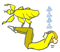 Bugs and glasses sticker #4140732