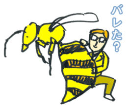 Bugs and glasses sticker #4140746