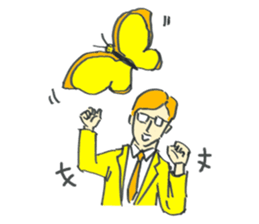 Bugs and glasses sticker #4140755