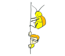 Bugs and glasses sticker #4140766