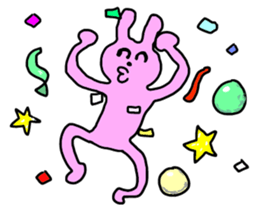 cat and rabbits sticker #4141495