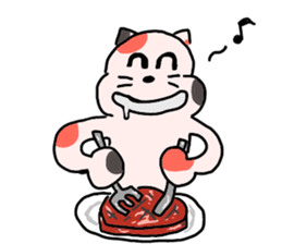 cat and rabbits sticker #4141498