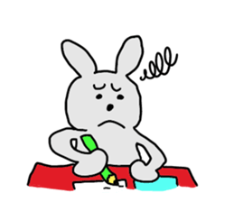 cat and rabbits sticker #4141501