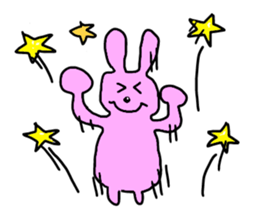 cat and rabbits sticker #4141523