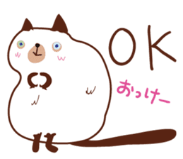 Cute chubby cat sticker #4142470