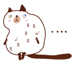 Cute chubby cat sticker #4142471
