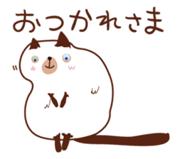 Cute chubby cat sticker #4142479