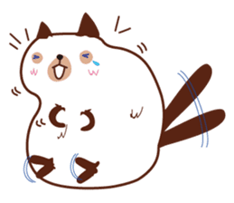 Cute chubby cat sticker #4142492