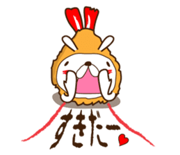 Rabbit fried prawn sticker #4143353