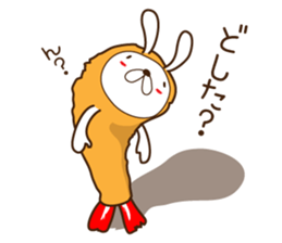 Rabbit fried prawn sticker #4143365
