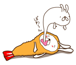 Rabbit fried prawn sticker #4143369