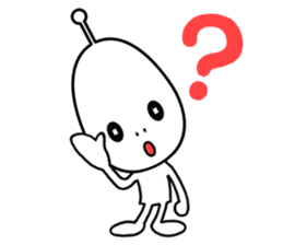 Alien boy in UFO-novice country Japan. sticker #4144282