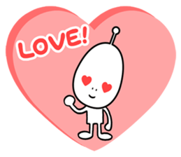 Alien boy in UFO-novice country Japan. sticker #4144300