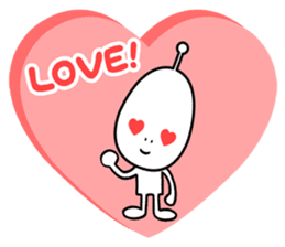 Alien boy in UFO-novice country Japan. sticker #4144300