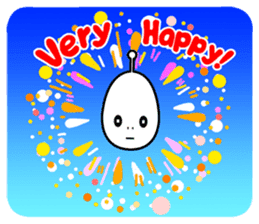 Alien boy in UFO-novice country Japan. sticker #4144313