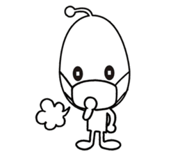 Alien boy in UFO-novice country Japan. sticker #4144317