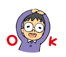 Drab Mr. Glasses sticker #4146172