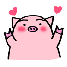 pig with japanese comment sticker #4147241