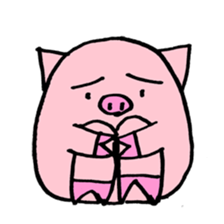 pig with japanese comment sticker #4147253