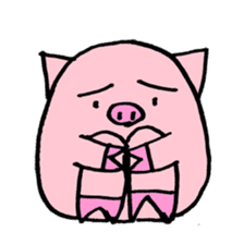 pig with japanese comment sticker #4147253