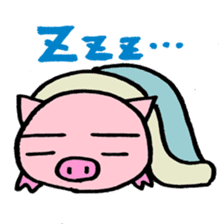pig with japanese comment sticker #4147263