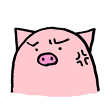 pig with japanese comment sticker #4147268