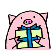 pig with japanese comment sticker #4147269