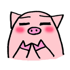 pig with japanese comment sticker #4147271