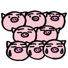 pig with japanese comment sticker #4147275
