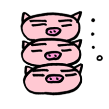pig with japanese comment sticker #4147276