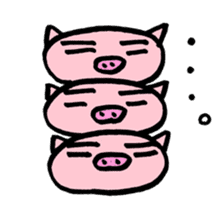 pig with japanese comment sticker #4147276