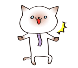 Siamese cat of the purple tie sticker #4149240
