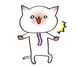 Siamese cat of the purple tie sticker #4149240