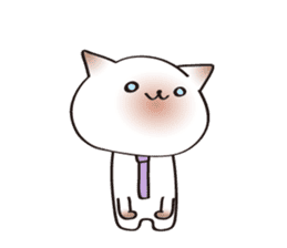 Siamese cat of the purple tie sticker #4149242