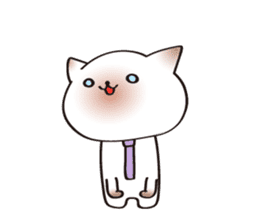 Siamese cat of the purple tie sticker #4149243