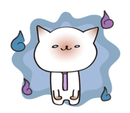 Siamese cat of the purple tie sticker #4149245