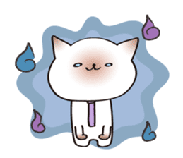 Siamese cat of the purple tie sticker #4149245