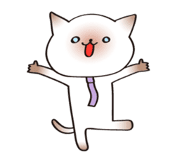 Siamese cat of the purple tie sticker #4149248