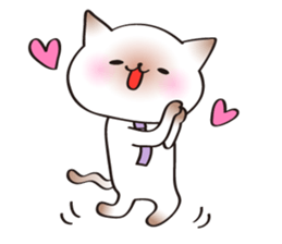 Siamese cat of the purple tie sticker #4149250