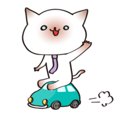 Siamese cat of the purple tie sticker #4149252