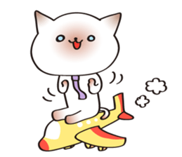 Siamese cat of the purple tie sticker #4149254