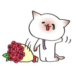 Siamese cat of the purple tie sticker #4149259