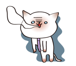 Siamese cat of the purple tie sticker #4149273