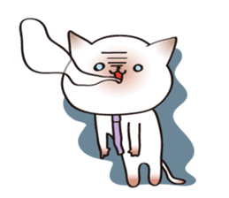Siamese cat of the purple tie sticker #4149273