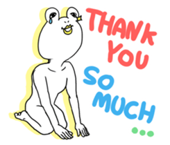 White Frog Man (English ver.) sticker #4149320