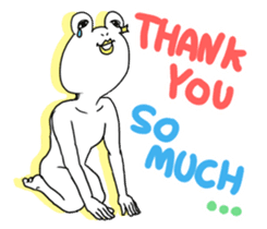White Frog Man (English ver.) sticker #4149320