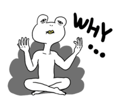 White Frog Man (English ver.) sticker #4149322