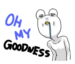 White Frog Man (English ver.) sticker #4149325