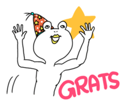 White Frog Man (English ver.) sticker #4149327