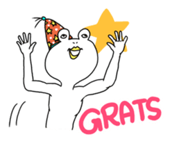 White Frog Man (English ver.) sticker #4149327